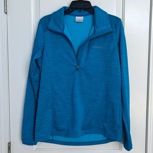 Women’s Colombia, 1/2 zip pullover, bright blue color, size L, new without tags.